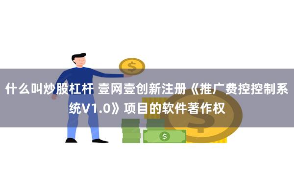 什么叫炒股杠杆 壹网壹创新注册《推广费控控制系统V1.0》项